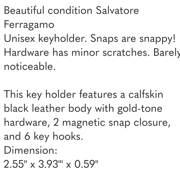 Salvatore Ferragamo EUC  unisex key holder - Picture 11 of 11